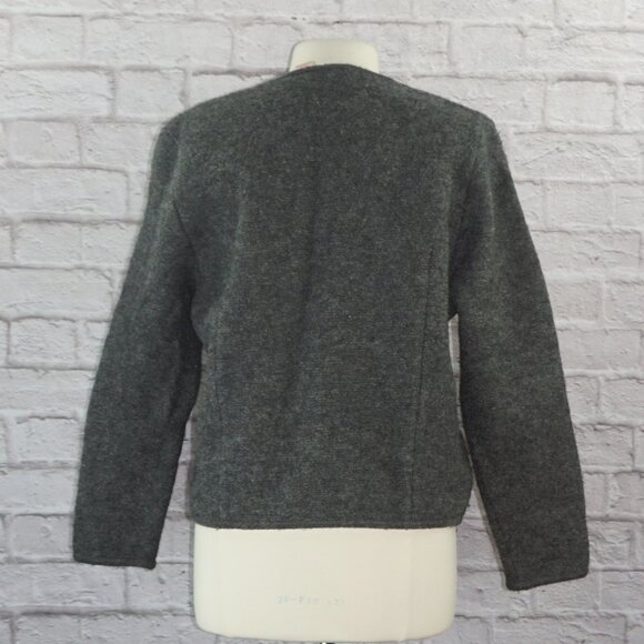 Vintage 90s Wool Cardigan Sweater Jacket XL - Picture 3 of 6